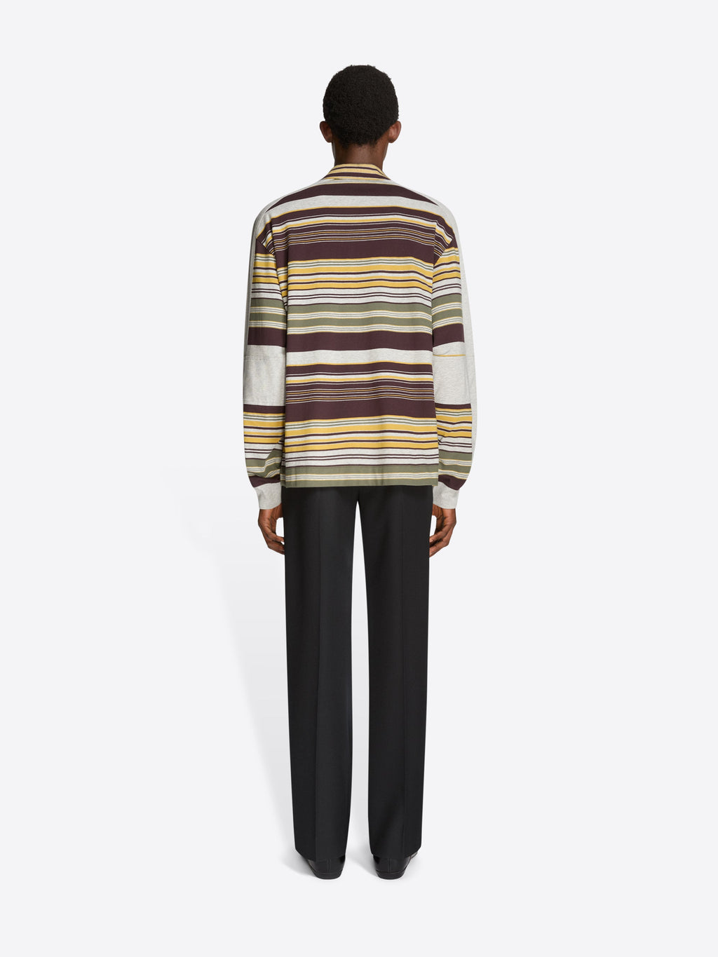 Striped cotton polo
