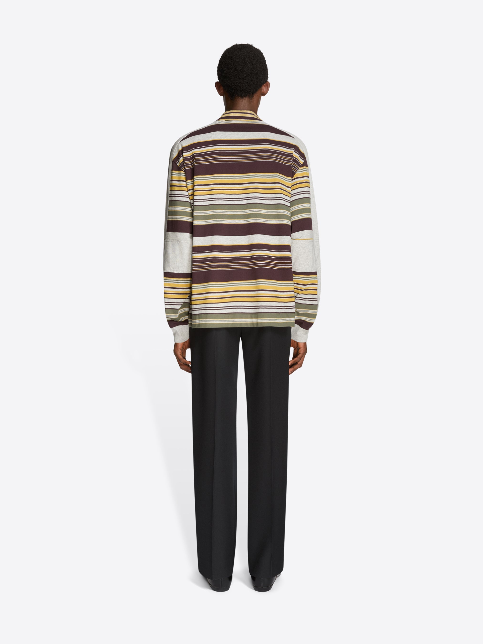 Striped cotton polo